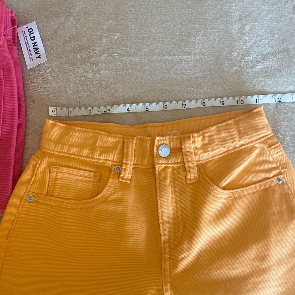 Old Navy High Rise Girls Denim Shorts - Size 8 - Picture 3 of 9